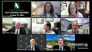 Calabasas City Council Meeting - 8/10/2022