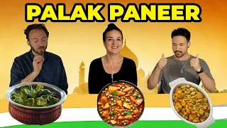 Foreigners Try Indian Food | VEGETARIAN | for The First Time | PALAK PANEER | ALOO BAINGAN