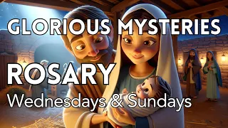 Pray the GLORIOUS mysteries of the ROSARY with LITANY: Marian CATHOLIC devotions