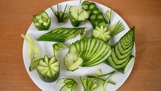 Cucumber carving How beautiful to cut a cucumber! 11 Stunning Fruit