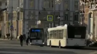 Неуправляемый автобус в Ростове