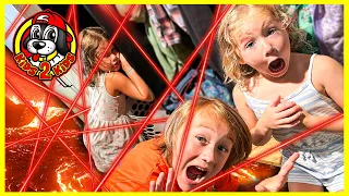 FLOOR IS LAVA 🌋 PILLOWS & LASERS Indoor Obstacle Course