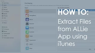 How to: Extract files from ALLie App with iTunes /  ALLie 360 VR video camera