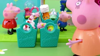 🍒 Свинка Пеппа и Джордж играют в челлендж с шопкинс. Мультики для детей с игрушками
