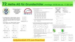 #72 | Mathe AG Grundschüler | Mathe Olympiade 2023 / 2024 | 1. Stufe | Klasse 4