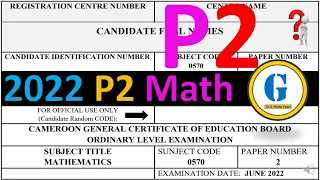 2022 Mathematics Paper 2 - Ordinary Level Solutions | GCE Maths Panel | Order Now | Buy Now