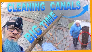 Cleaning Birmingham’s Canals with the BIGGEST magnets magnet fishing cleaning the waterways