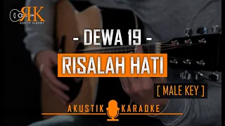 Risalah Hati - Dewa 19 | Akustik Karaoke (Male Key)