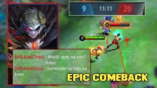 Don't celebrate too early !| Destroyed trash talker on mythic rank| Epic comeback. Dyrroth god √