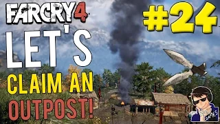 Far Cry 4 - Let's Claim an Outpost #24 - (Throwing knives only without healing!)