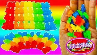 DIY SKITTLES GUMMY BEARS & GUMMY LEGO BRICKS!  How to Make Your Own Gummy Candies!