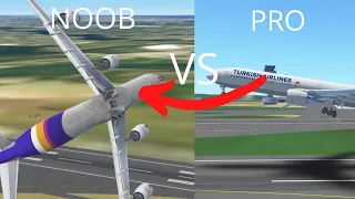 noob VS pro pilot infinite flight simulator