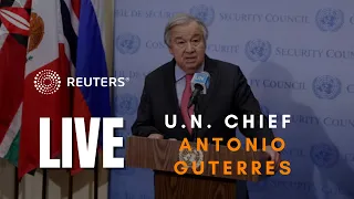 LIVE: U.N. Secretary-General Guterres speaks about Ukraine at U.N. stakeout