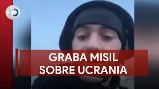 Reportero graba misil ruso sobrevolando Ucrania