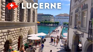 🇨🇭 Lucerne - Most Beautiful City in Switzerland 🇨🇭 Relaxing Walk 4K