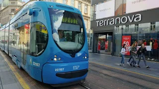 Trams in Zagreb // Tramvaji u Zagrebu // Straßenbahnen in Zagreb ▶️4K