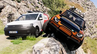 Realistic Car Cliff Drops #43 - BeamNG Drive Crashes | CrashBoomPunk