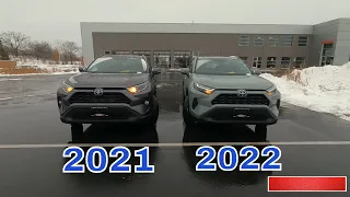 2022 RAV4 Hybrid XLE Exterior vs 2021 RAV4 Exterior from Toyota