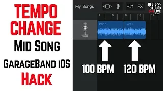 GarageBand tempo change mid song hack in iOS (iPhone/iPad)