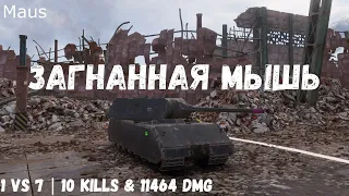 Maus | Загнанная мышь | 1 vs 7 | 10 kills & 11464 dmg