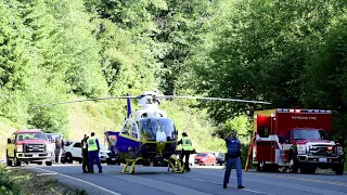 Motorcyclist dies at Tacoma Trauma Center after being Airlifted from motorcycle crash on HWY 101.