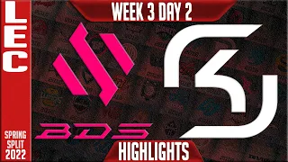 BDS vs SK Highlights | LEC Spring 2022 W3D2 | Team BDS vs SK Gaming