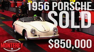 SOLD for $850,000 1956 Porsche 356A 1500 GS Carrera Speedster // Mecum Monterey 2023