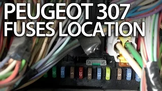 Where are fuses, relays and OBD port in Peugeot 307 (fuse box OBD2) tips