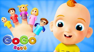 ✋ The Finger Family Song | Finger Song | GoGo Baby - Nursery Rhymes & Kids Songs