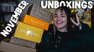 November Book Unboxing! Illumicrate, Fairyloot, Locked Library, & Special Editions! 2023