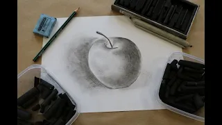 Rysunek węglem - krok po kroku - jabłko - SOK Susz