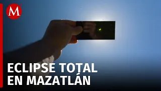 Los momentos más emocionantes del eclipse solar 2024 desde Mazatlán