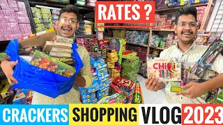 Crackers Shopping 😍 vlog 2023 Rate list Of firecrackers 🧨 Diwali Crackers fireworks 🎆