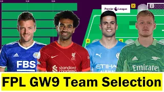 FPL GW9 Team Selection | Fantasy Premier League GameWeek 9 Tips