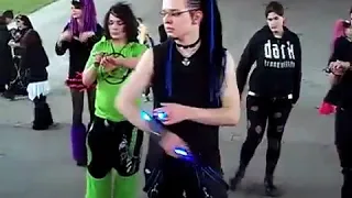 Cyber Goths dancing to Electro-Light - Symbolism