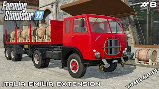 Transporting WINE BARRELS to PRODUCTION | Italia Emilia Extension | Farming Simulator 22 | Episode 8