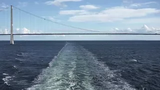 Cruise Ship Engine White Noise, NO video loop, sailing under Storbæltsbroen!