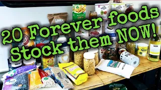 20 Foods that will last FOREVER in your Prepper Pantry/food shortages #foodsecurity #prepperpantry