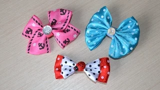 Банты Мастер класс бант из ленты DIY ribbon bow handmade bows