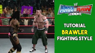 Brawler fighting style video tutorial - WWE SmackDown vs. Raw 2008 (Xbox 360)