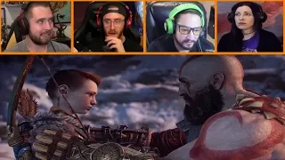 Let's Players Reaction To Kratos Revealing All Of His Past | God Of War (PS4)