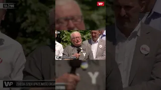 Lech Wałęsa na marszu 4 czerwca w Warszawie  #shorts