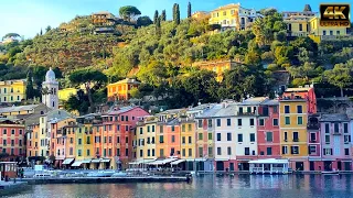 Portofino - One of The Most Beautiful Town on the Italian Riviera🇮🇹Scenery up to Lighthouse 4K 60fps