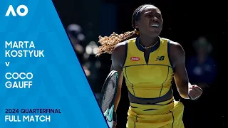 Marta Kostyuk v Coco Gauff Full Match | Australian Open 2024 Quarterfinal