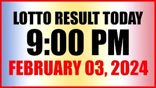 Lotto Result Today 9pm Draw February 3, 2024 Swertres Ez2 Pcso