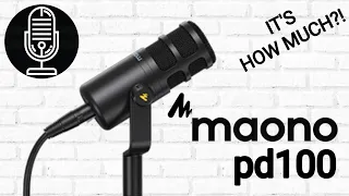 Maono PD100 - Broadcast Style Dynamic Microphone - Test / Review - This Thing Costs What?!