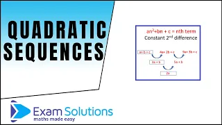 Quadratic sequences | GCSE Maths Level 7-9 | ExamSolutions