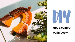 DIY: macrame rainbow tutorial | new design | boho nursery | crown knot | macrame baby