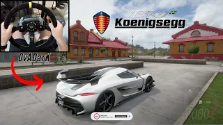 Koenigsegg Jesko Forza Horizon 5 ( Steering Wheel + Shifter ) Logitech g29 Gameplay 4K