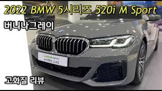 2022 BMW 5시리즈 520i M Sport 버니나그레이 블랙시트 리뷰